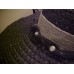 Fancy Decorated Black Straw Wide Brim Hat  eb-67535343